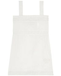 Ganni - Robe Courte À Ornements En Dentelle - Lyst