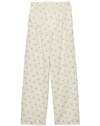 Prada - Floral-Print Old Canvas Pants - Lyst