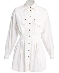 Versace - Cotton-Poplin Mini Dress - Lyst