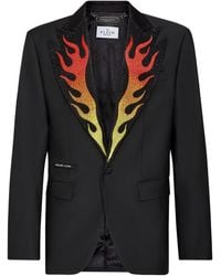 Philipp Plein - Flame Single-Breasted Blazer - Lyst