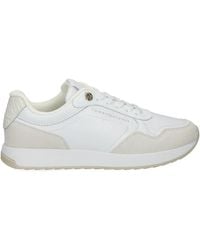 Tommy Hilfiger - Logo-Detail Leather Sneakers - Lyst