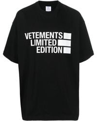 Vetements - Cotton T-shirt - Lyst