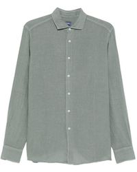 Fedeli - Slub-Texture Long-Sleeve Shirt - Lyst