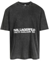 Karl Lagerfeld - T-shirt Rue Saint-Guillaume en coton biologique - Lyst