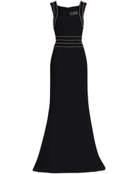 Elie Saab - Embellished-Trim Cady Dress - Lyst