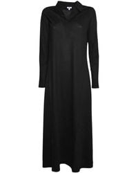 Aspesi - Robe Longue À Col Polo Et Manches Longues - Lyst