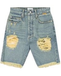 Rhude - Pantalones Vaqueros Cortos Con Efecto Envejecido - Lyst