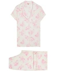 Eberjey - Gisele Pyjama Met Bloemenprint En Afwerking - Lyst