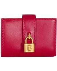 Balmain - Padlock Leather Wallet - Lyst