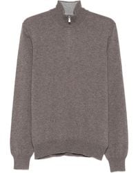 Barba Napoli - High-Neck Half-Zip Sweater - Lyst