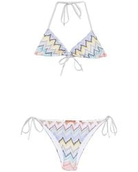 Missoni - Zigzag-Knit Triangle Bikini - Lyst