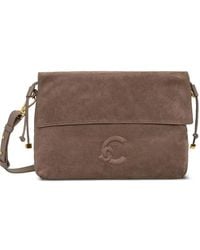 Coccinelle - Small Lidia Suede Logo-Embossed Shoulder Bag - Lyst
