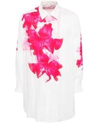 Yohji Yamamoto - Floral-Print Long-Sleeve Shirt - Lyst