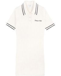 Sporty & Rich - Cable-Knit Polo-Collar Mini Dress - Lyst
