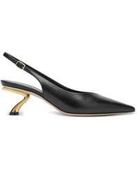 Ferragamo - S-Shaped Heel Slingback Pumps - Lyst