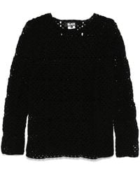 COMME DES GARÇON BLACK - Pullover Mit Lochstrickmuster - Lyst