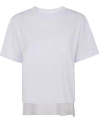 Sacai - Jersey-Style Cotton T-Shirt - Lyst