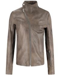 Rick Owens - Asymmetric Leather Jacket - Lyst
