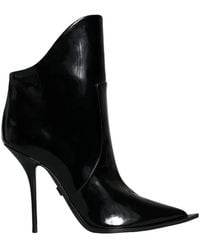 Dolce & Gabbana - Cardinale Patent Leather Pointed-Toe Ankle Boots - Lyst