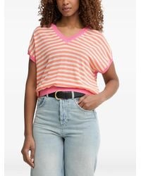 Lola Casademunt - Striped V-Neck Sweater - Lyst