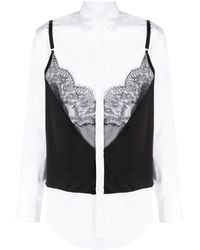 DSquared² - Hemd Im Layering-Look Mit Spitze - Lyst