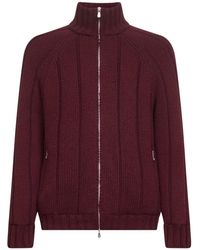Brunello Cucinelli - Stehkragen-Pullover mit Reißverschluss - Lyst