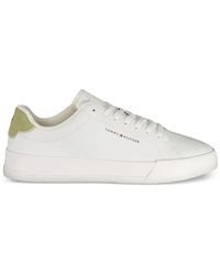 Tommy Hilfiger - Baskets Court À Lacets Et Logo Imprimé - Lyst
