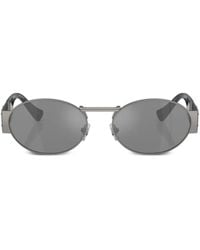 Versace - Medusa-Motif Oval-Frame Sunglasses - Lyst