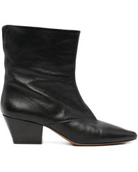 forte_forte - Pointed-Toe Ankle Boots - Lyst