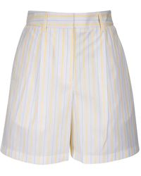 Twp - Striped Pleated Shorts - Lyst