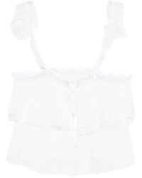 forte_forte - Ruffle Lace Trim Top - Lyst