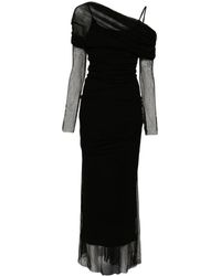 Christopher Esber - Schulterfreies Kleid Mit Tüll - Lyst