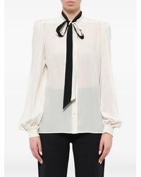 Givenchy - Lavalliere-Collar Shirt - Lyst