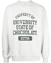 Chocoolate - Logo-Print Mélange-Effect Sweatshirt - Lyst