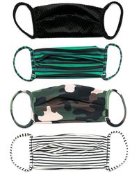 Amir Slama Multi-print Face Masks (pack Of 4) - Green
