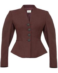 Nissa - Tailored Wool V-Neck Jacket - Lyst