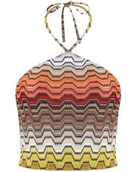 Missoni - Patterned Halter-Neck Top - Lyst