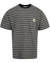 Carhartt - Gellar T-Shirt mit gestreifter Tasche - Lyst