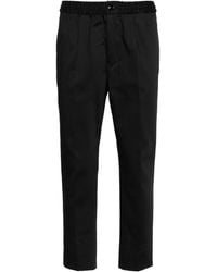 Ami Paris - Cropped Broek Met Elastische Taille - Lyst