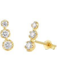Dinny Hall - 14Kt Elyhara Diamond Trio Stud Earrings - Lyst