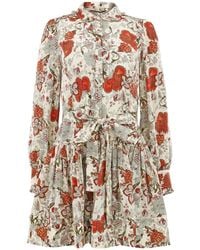 Ulla Johnson - Simona Floral Ruffled Mini Dress - Lyst
