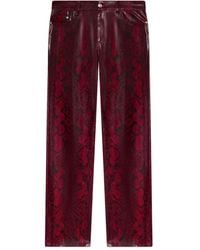Gcds - Split Hem Snakeskin Trousers - Lyst