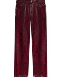 Gcds - Split Hem Snakeskin Trousers - Lyst