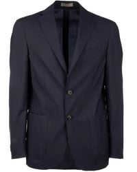 Corneliani - Blazer Boutonné À Revers Crantés - Lyst