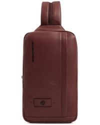 Piquadro - Convertible Leather Sling Bag - Lyst