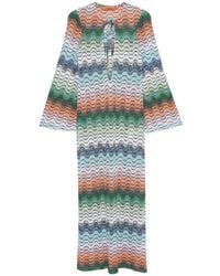 Missoni - Zigzag-Knit Cut-Out Maxi Dress - Lyst