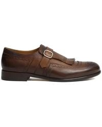 Doucal's - Kilty Leather Monk Shoes - Lyst