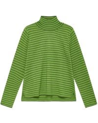 Maliparmi - Gestreepte Top Met Col - Lyst