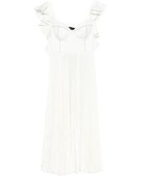 Parlor - Ruffled Pleated Midi Dress - Lyst