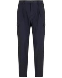 Herno - Elasticated-Waist Cargo Trousers - Lyst